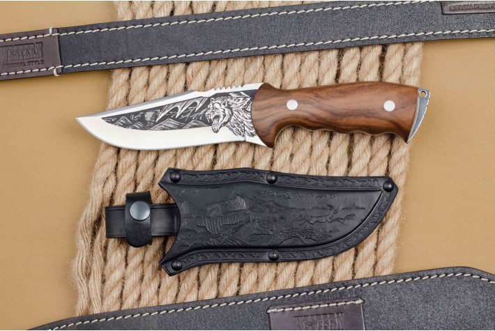 Нож Хазар AUS-8 дерево 