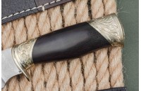 Нож Охотничий-2 дамасск граб художественное литье 