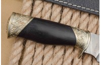 Нож Охотничий-2 дамасск граб художественное литье 