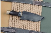 Нож Охотничий-2 дамасск граб художественное литье 