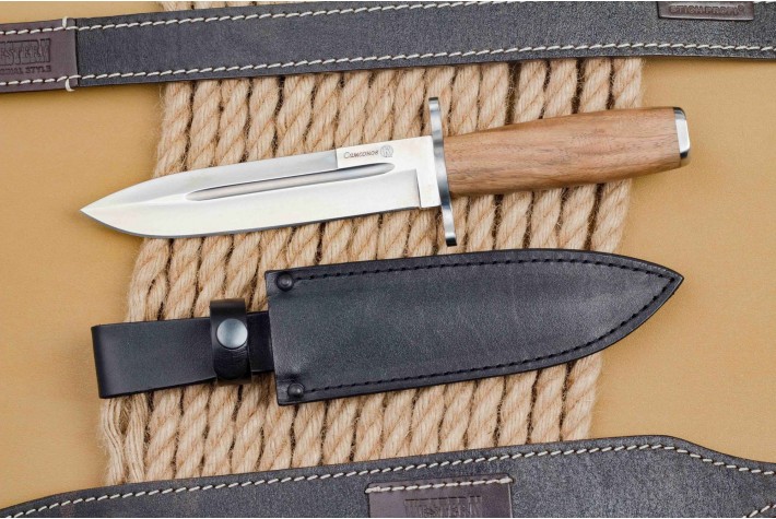 Нож Самсонов AUS-8 орех 