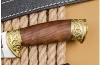 Нож Скорпион большой AUS-8 дерево латунь 