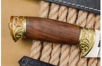 Нож Скорпион большой AUS-8 дерево латунь 