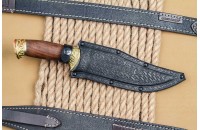 Нож Скорпион большой AUS-8 дерево латунь 