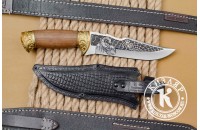 Нож Скорпион М - латунь с символикой ФСО Кизляр 