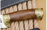 Нож Скорпион малый AUS-8 дерево латунь 