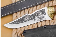 Нож Скорпион малый AUS-8 дерево латунь 