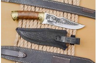 Нож Скорпион малый AUS-8 дерево латунь 