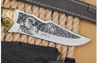 Нож Скорпион малый AUS-8 дерево латунь 