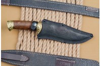 Нож Скорпион малый AUS-8 дерево латунь 