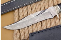 Нож Сокол дамасск художественное литье 