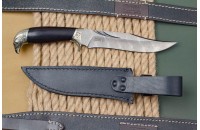 Нож Сокол дамасск художественное литье 