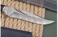 Нож Сокол дамасск художественное литье 