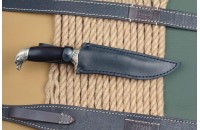 Нож Сокол дамасск художественное литье 