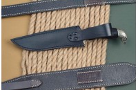 Нож Сокол дамасск художественное литье 