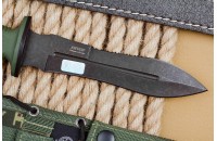 Нож Сталкер AUS-8 стоунвош черный эластрон олива 