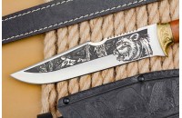 Нож Тайга большая AUS-8 дерево латунь 