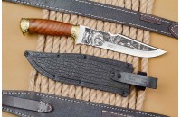 Нож Тайга большая AUS-8 дерево латунь 