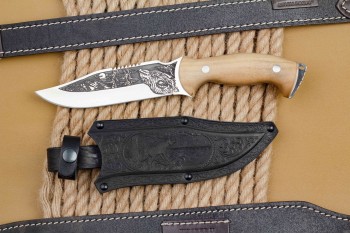Нож Тайга малая AUS-8 художественно-оформленный