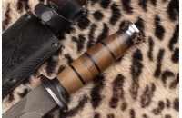 Нож КО-2 - дамаск дерево кожа 