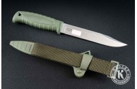 Нож Таран полированный ножны пластик олива 