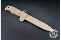Нож Таран полированный/эластрон песочный пластик 