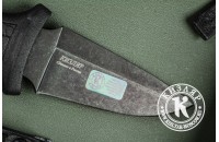 Нож Страж AUS-8 стоунвош черный эластрон 