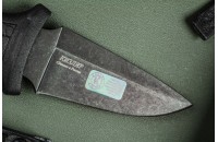 Нож Страж AUS-8 стоунвош черный эластрон 