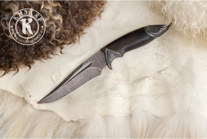 Нож Каспий дамасск художественное литье 