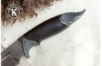 Нож Каспий дамасск художественное литье 