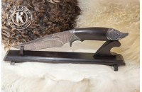 Нож Каспий дамасск художественное литье 