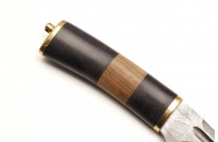 Нож Каспий дамасск латунь 