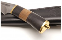 Нож Каспий дамасск латунь 