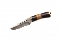 Нож Каспий дамасск латунь 