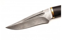 Нож Каспий дамасск латунь 