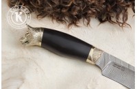 Нож Лайка дамасск художественное литье 