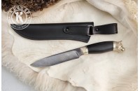 Нож Лайка дамасск художественное литье 