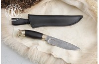 Нож Лайка дамасск художественное литье 