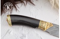 Нож Леопард дамасск художественное литье 