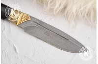 Нож Леопард дамасск художественное литье 