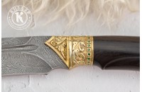 Нож Леопард дамасск художественное литье 