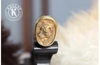 Нож Леопард дамасск художественное литье 