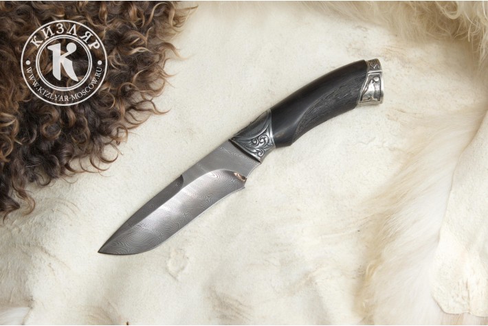 Нож Лунная ночь дамасск художественное литье 