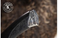 Нож Лунная ночь дамасск художественное литье 