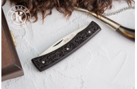 Нож складной НСК 1 резная рукоять граб 