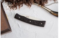 Нож складной НСК 1 резная рукоять граб 