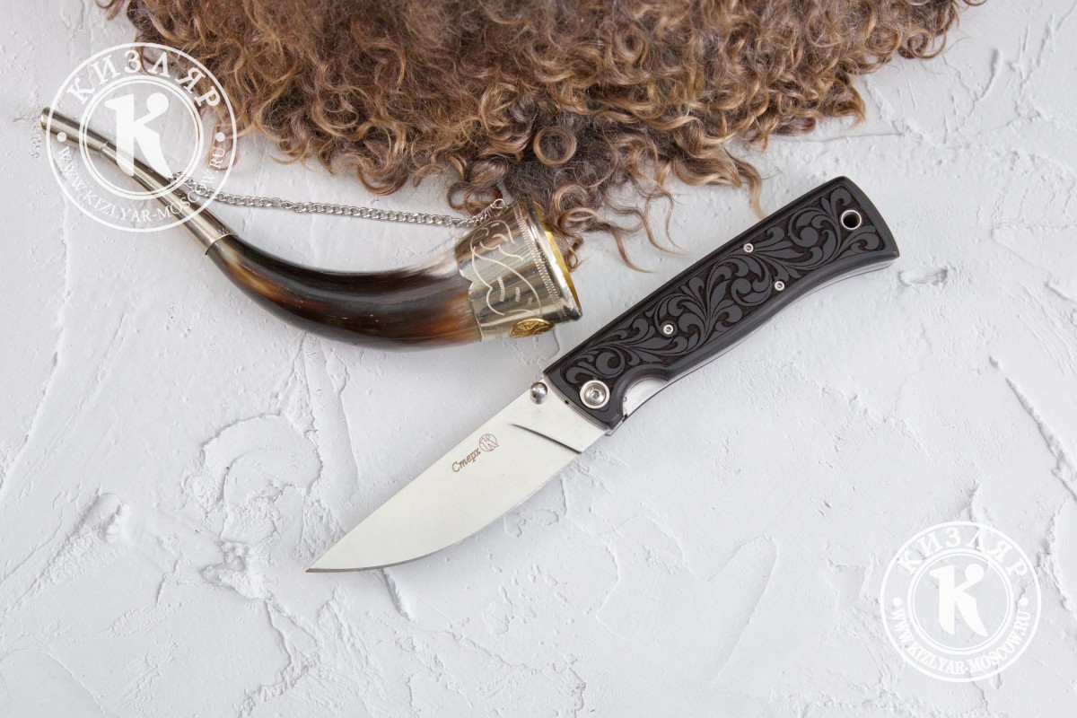 🔪 Купить Нож складной НСК Стерх резная рукоять за 3 780 ₽ 🔥 от ПП .