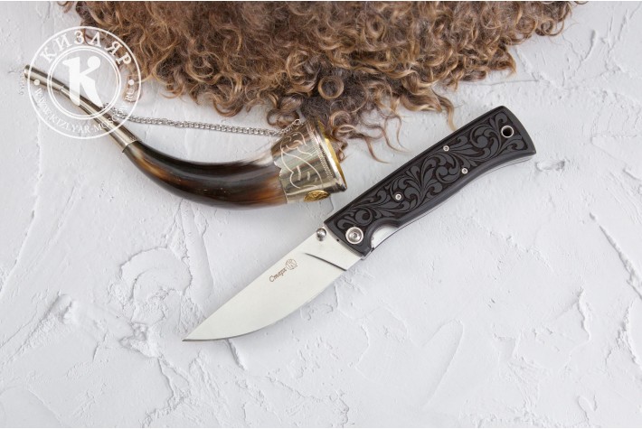 Нож складной НСК Стерх резная рукоять 