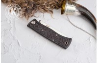 Нож складной НСК Стерх резная рукоять 