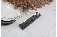 Нож складной НСК Стерх резная рукоять 